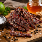 The Armored Kingdom Gourmet Sea Salt, Honey & Pepper Beef Jerky-3oz-protein dry snack