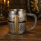 The Armored Kingdom King's Guard Knight Helmet Mug-Historic Design-Heavy Duty-Easy Grip Handle