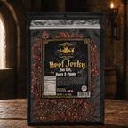 The Armored Kingdom Gourmet Sea Salt, Honey & Pepper Beef Jerky-3oz-protein dry snack