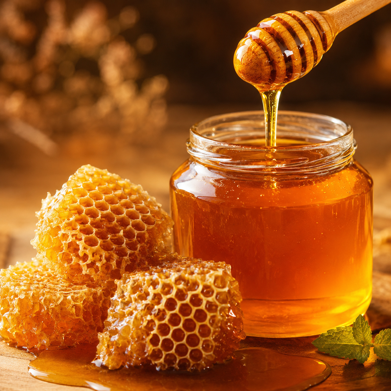 The Armored Kingdom Premium Desert Blossom Mesquite Honey Bottle-8oz-Sweet-Raw-Natural-Natural Sweetner