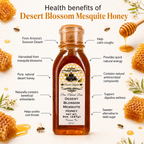 The Armored Kingdom Premium Desert Blossom Mesquite Honey Bottle-8oz-Sweet-Raw-Natural-Natural Sweetner