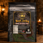 The Armored Kingdom Gourmet Smoky Sriracha Style Beef Jerky-3 oz Premium Beef Cuts-Bold Fiery-Protein Packed