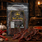 The Armored Kingdom Gourmet Smoky Sriracha Style Beef Jerky-3 oz Premium Beef Cuts-Bold Fiery-Protein Packed