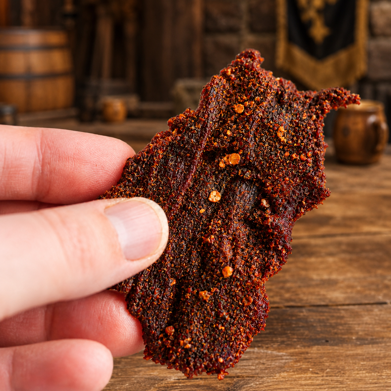 The Armored Kingdom Gourmet Carolina Reaper Beef Jerky-3oz-Super Hot-USA Inspected- Protein Dried Snack