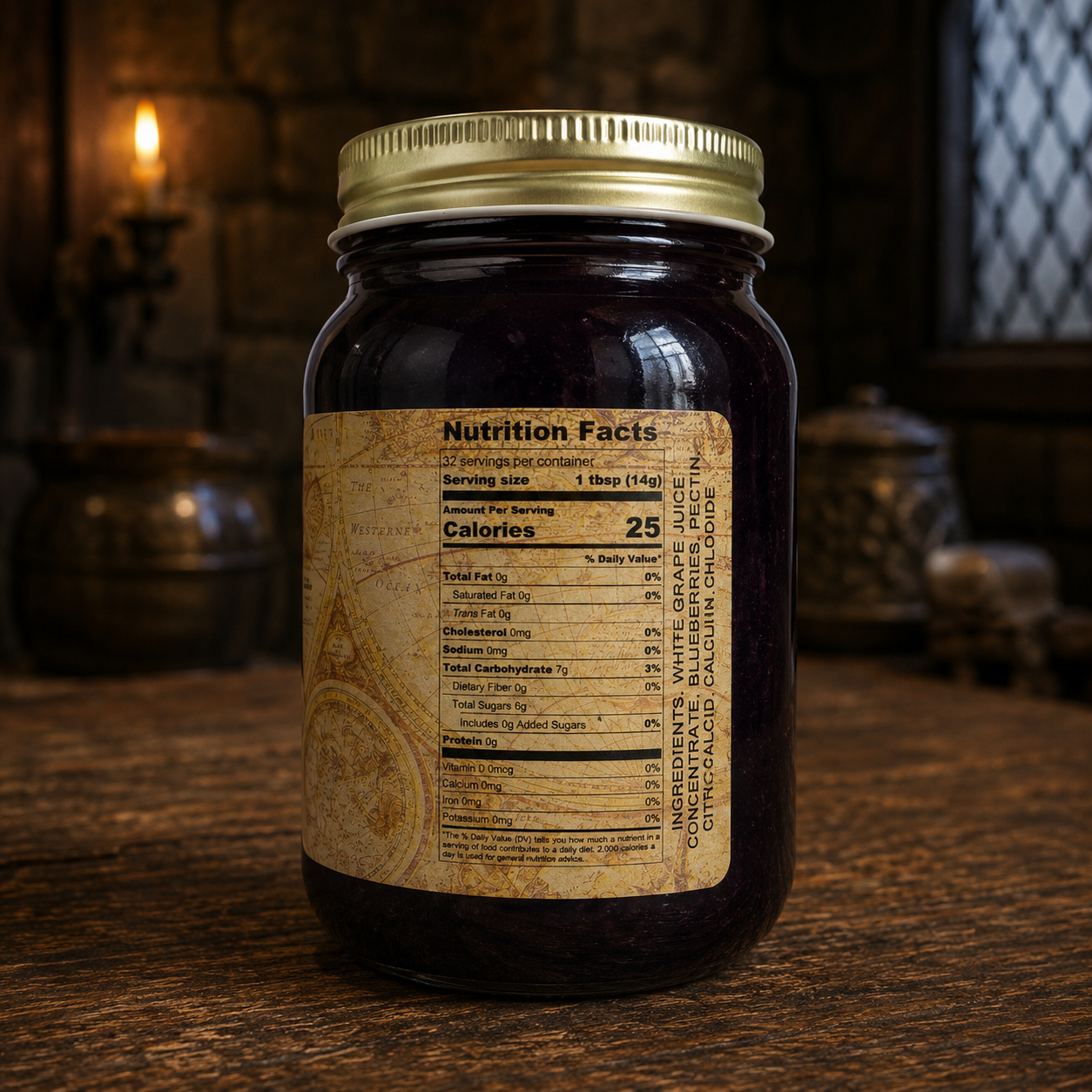 The Armored Kingdom Deluxe Blueberry Jam Preserves-16oz-Hand Selected Juicy Blueberries-Versatile Spread for Toast