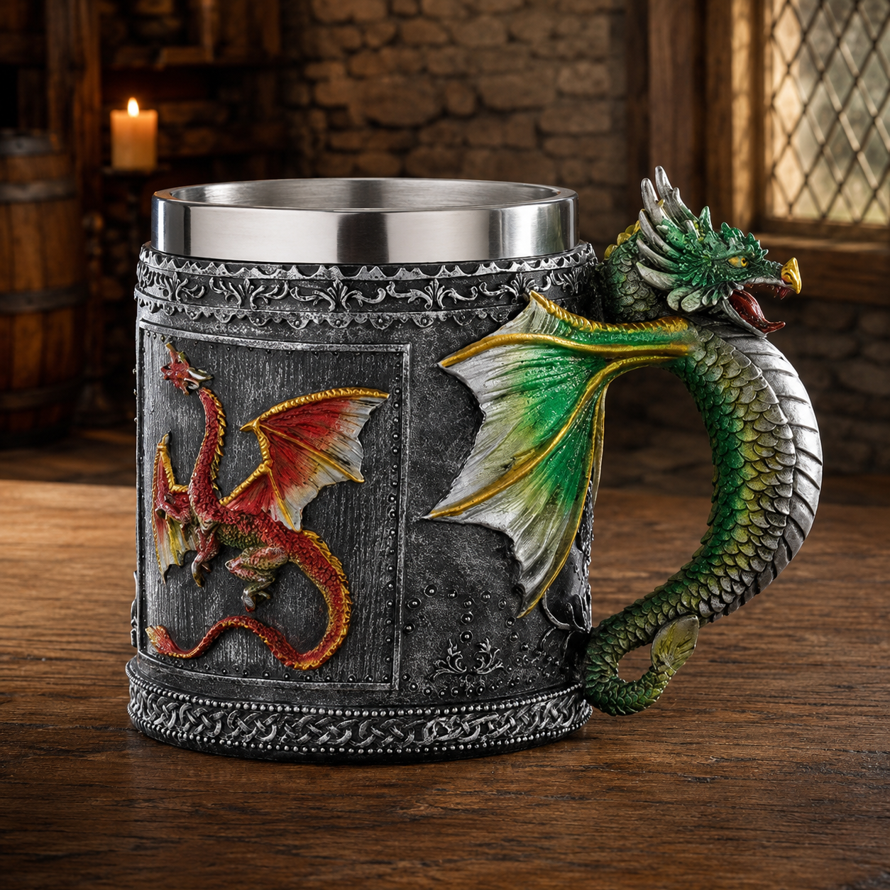 The Armored Kingdom Legacy of the Firewing Dragon Mug-Collector Gift Piece-Durable Build
