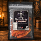 The Armored Kingdom Gourmet Old Fashioned Maple Bacon Jerky-Protein-Rich Pork Snack with Bold Spices