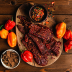 The Armored Kingdom Gourmet Armageddon Beef Jerky-THE HOTTEST BEEF JERKY EVER!- Inferno Dried Snack-Handcrafted for Adults-U.S.A. Inspected