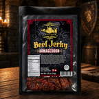 The Armored Kingdom Gourmet Armageddon Beef Jerky-THE HOTTEST BEEF JERKY EVER!- Inferno Dried Snack-Handcrafted for Adults-U.S.A. Inspected