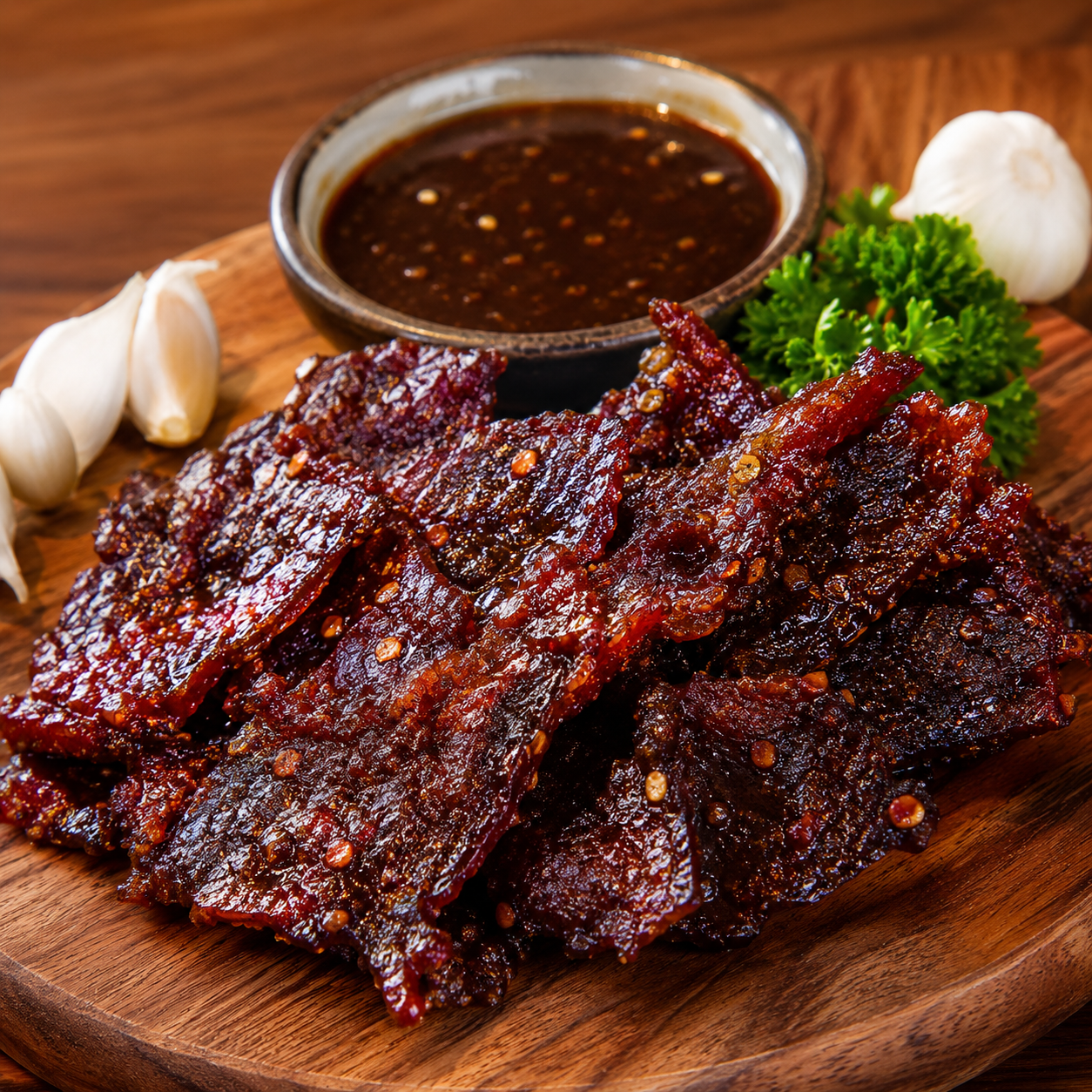 The Armored Kingdom Gourmet Korean BBQ Recipe Beef Jerky-3oz Dried Snack-Smoky-Sweet Fusion Flavor-Tender Texture-High Protein