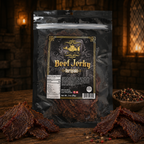 The Armored Kingdom Gourmet Teriyaki Flavor Beef Jerky Snack-Dried Meat Snack for On the Go-Protein Snack-Savory