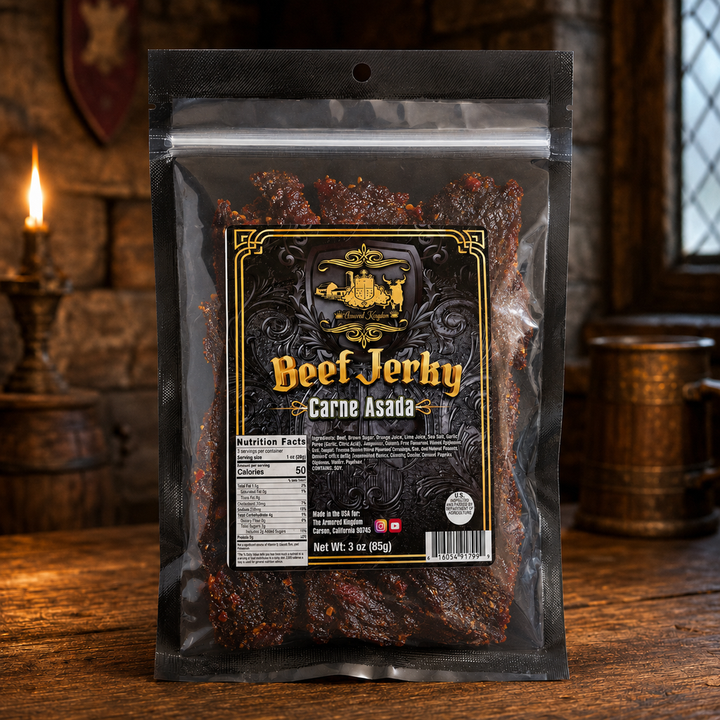 The Armored Kingdom Gourmet Carne Asada Beef Jerky-3oz