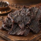 The Armored Kingdom Gourmet Cracked Black Pepper Beef Jerky-3oz-Savory High-Protein Snack, Resealable Bag, U.S.A. Inspected & Approved-Dried