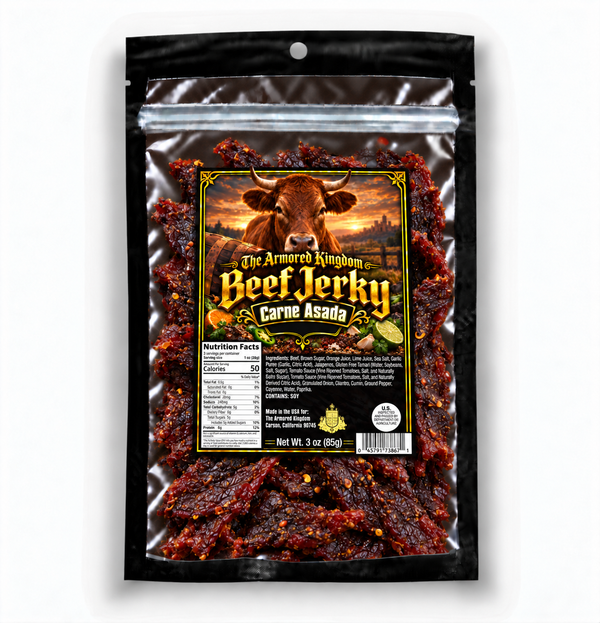 Carne Asada (Latin Inspired) Gourmet Beef Jerky by The Armored Kingdom Jerky-3oz-Savory Protein Snack-The Armored Kingdom