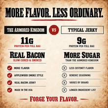 Applewood Smoke Style Gourmet Bacon Jerky by The Armored Kingdom Jerky-USA Made-Delicious Protein Snack-Ready to Eat Tender Snack-Premium Bacon-The Armored Kingdom - The Armored Kingdom