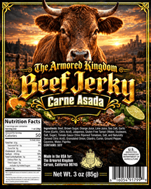 Carne Asada (Latin Inspired) Gourmet Beef Jerky by The Armored Kingdom Jerky-3oz-Savory Protein Snack-The Armored Kingdom - The Armored Kingdom