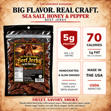 Sea Salt, Honey & Pepper Gourmet Beef Jerky by The Armored Kingdom Jerky-3oz-protein dry snack-The Armored Kingdom - The Armored Kingdom