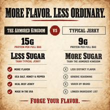 Sea Salt, Honey & Pepper Gourmet Beef Jerky by The Armored Kingdom Jerky-3oz-protein dry snack-The Armored Kingdom - The Armored Kingdom