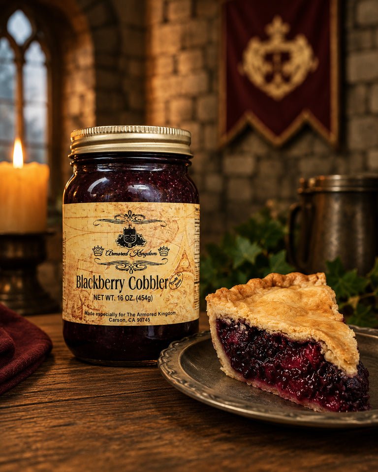 The Armored Kingdom Blackberry Cobbler-Pie in a Jar-Ready to eat-16 OZ-Premium Dessert-Tasty-Ready to Eat - The Armored Kingdom