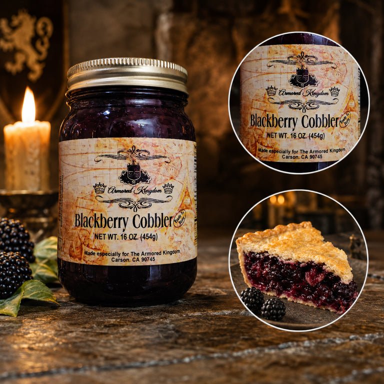 The Armored Kingdom Blackberry Cobbler-Pie in a Jar-Ready to eat-16 OZ-Premium Dessert-Tasty-Ready to Eat - The Armored Kingdom