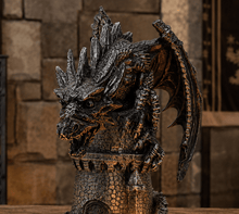 The Armored Kingdom Dragon's Fury Flameforge Candle Holder with 2 Candles-Detailed Resin Design - The Armored Kingdom