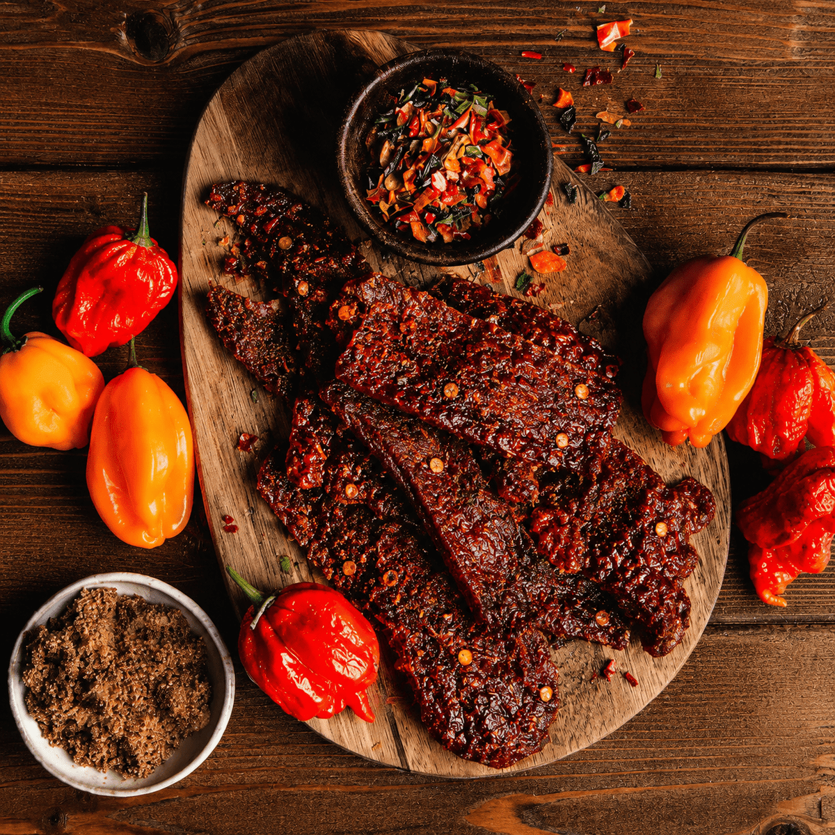 The Armored Kingdom Gourmet Armageddon Beef Jerky-THE HOTTEST BEEF JERKY EVER!- Inferno Dried Snack-Handcrafted for Adults-U.S.A. Inspected - The Armored Kingdom