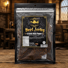 The Armored Kingdom Gourmet Cracked Black Pepper Beef Jerky-3oz-Savory High-Protein Snack, Resealable Bag, U.S.A. Inspected & Approved-Dried - The Armored Kingdom
