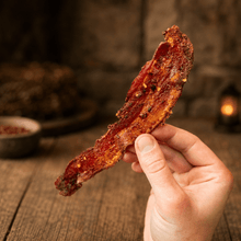 The Armored Kingdom Gourmet Honey & Black Pepper Bacon Jerky-USA Made-Dried Pork Snack-Slow cured and Smoked - The Armored Kingdom