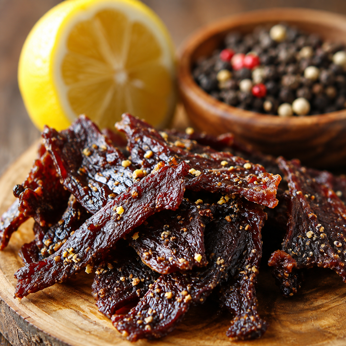 The Armored Kingdom Gourmet Lemon Pepper Beef Jerky-3oz-High Protein-Dried Snack - The Armored Kingdom