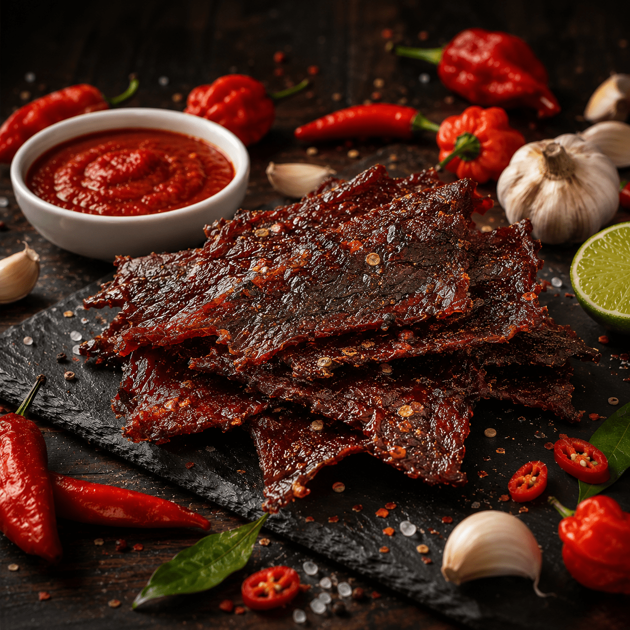 The Armored Kingdom Gourmet Smoky Sriracha Style Beef Jerky-3 oz Premium Beef Cuts-Bold Fiery-Protein Packed - The Armored Kingdom