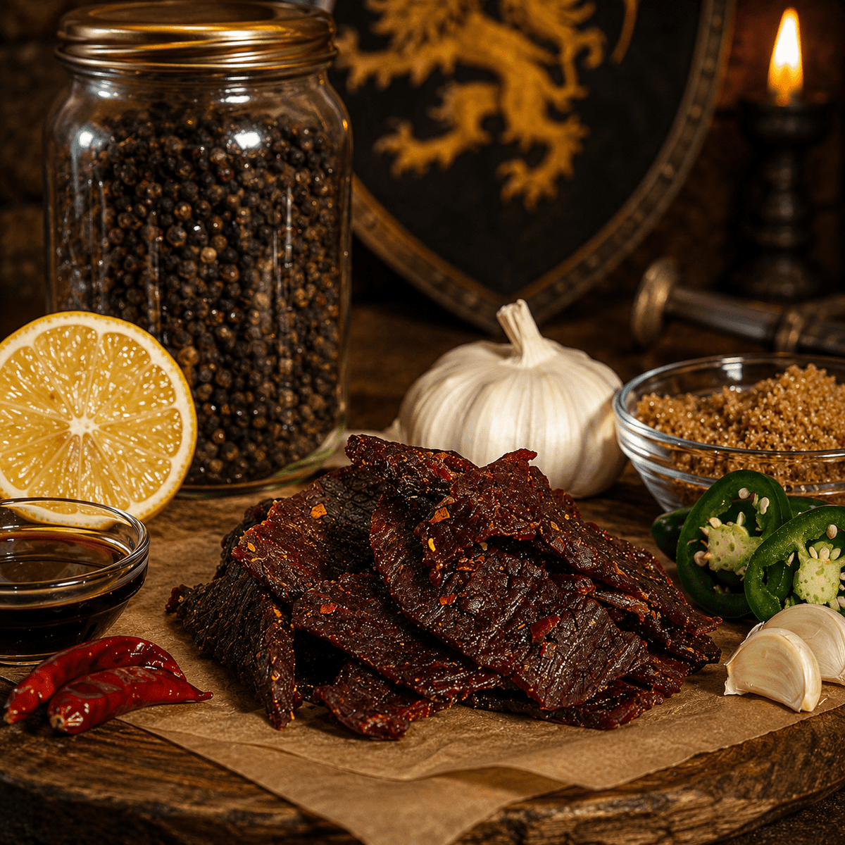 The Armored Kingdom Gourmet Spicy Sweet Jerky-3oz-Dried Snack-Dry Meat-Protein Snack-Savory - The Armored Kingdom