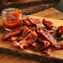 The Armored Kingdom Gourmet Sriracha Style Bacon Jerky-High Protein Dried Snack-Bold Sriracha Sauce Flavor - The Armored Kingdom