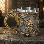 The Armored Kingdom Mechanical Dragon Mug-Stainless Steel Interior-Unique Gollector Gift - The Armored Kingdom