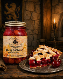 The Armored Kingdom Premium Cherry Cobbler Pie in a Jar-16 oz-Real Cherries-Ready to eat - The Armored Kingdom