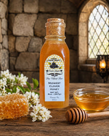 The Armored Kingdom Premium Midwest Clover Honey Bottle-Raw-Sweet-Natural-Healthy- Smooth, Sweet, Light floral Natural Taste - The Armored Kingdom