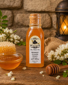 The Armored Kingdom Premium Midwest Clover Honey Bottle-Raw-Sweet-Natural-Healthy- Smooth, Sweet, Light floral Natural Taste - The Armored Kingdom