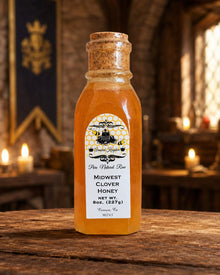 The Armored Kingdom Premium Midwest Clover Honey Bottle-Raw-Sweet-Natural-Healthy- Smooth, Sweet, Light floral Natural Taste - The Armored Kingdom
