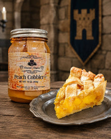 The Armored Kingdom Premium Peach Cobbler Pie in a Jar-16 oz-Real Delicious Peaches - The Armored Kingdom