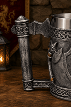 The Armored Kingdom Roaring Lion Crest Mug-Drinking Tankard-Royal Aesthetic-Large Capacity - The Armored Kingdom