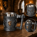 The Armored Kingdom Roaring Lion Crest Mug-Drinking Tankard-Royal Aesthetic-Large Capacity - The Armored Kingdom