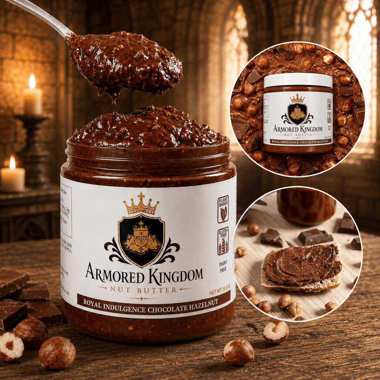 The Armored Kingdom Royal Indulgence Chocolate Hazelnut Nut Butter Spread Treat-Sweet Pantry Treat - The Armored Kingdom