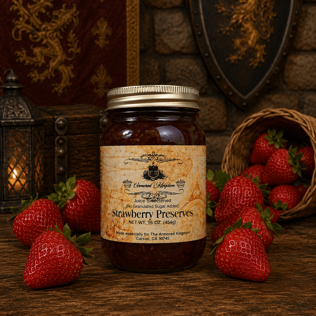 The Armored Kingdom Strawberry Jam Preserves 16oz Rich Flavor & Perfect for Spreads & Toasts - The Armored Kingdom